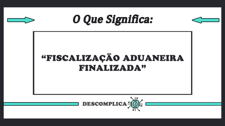 Fiscaliza O Aduaneira Finalizada E Taxa De Importa O